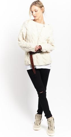 Blended Plait Cable Sweater | Ivory - Banjo & Matilda | International  - 2